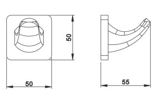 Крючок для ванной комнаты Rose RG1511H чёрный